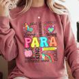 Para Paraprofessional Paraeducator Teacher Back To School Comfort Colors Sweatshirt Crimson Para Paraprofessional Paraeducator Teacher Back To School Comfort Colors Sweatshirt Crimson