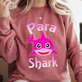 Para Shark Paraprofessional Female Teacher Comfort Colors Sweatshirt Crimson