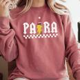 Para Squad Paraprofessional Para Teacher Comfort Colors Sweatshirt Crimson Para Squad Paraprofessional Para Teacher Comfort Colors Sweatshirt Crimson