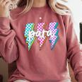 Para Squad Paraprofessional Teacher Lightning Bolt Comfort Colors Sweatshirt Crimson