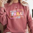 Paraprofessional Back To School Paraeducator Para Teacher Comfort Colors Sweatshirt Crimson Paraprofessional Back To School Paraeducator Para Teacher Comfort Colors Sweatshirt Crimson