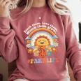Paraprofessional Para Life Sun Flower Teacher Back To School Comfort Colors Sweatshirt Crimson