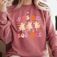 Pas De BOO-Rée Ballet Ghost Dancer Dance Teacher Halloween Comfort Colors Sweatshirt Crimson Pas De BOO-Rée Ballet Ghost Dancer Dance Teacher Halloween Comfort Colors Sweatshirt Crimson