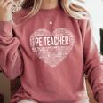 PE Physical Education Teacher PEAppreciation Coach Comfort Colors Sweatshirt Crimson