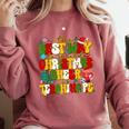 PE Teacher Christmas Holiday Comfort Colors Sweatshirt Crimson
