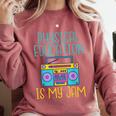 Physical Education Is My Jam PE Teacher Comfort Colors Sweatshirt Crimson
