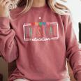 Physical Education PE Teacher Phys Ed Student Graduation Comfort Colors Sweatshirt Crimson