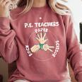 Physical Education PE Teacher Rock Paper Scissor Comfort Colors Sweatshirt Crimson Physical Education PE Teacher Rock Paper Scissor Comfort Colors Sweatshirt Crimson