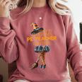 Physical Education Teacher Halloween Costume Witchy Teacher For Men Women Comfort Colors Sweatshirt Crimson