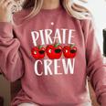 Pirate Crew Pirate Teacher Team Squad Talk Like A Pirate Day For Men Women Kids Comfort Colors Sweatshirt Crimson