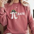 Pirate Pi Math Pie Halloween Costume Teacher Men Women Comfort Colors Sweatshirt Crimson