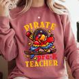 Pirate Pre-K Teacher Preschool Halloween Comfort Colors Sweatshirt Crimson