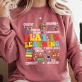 Play Is Learning Kindergarten Preschool Teacher Appreciation Comfort Colors Sweatshirt Crimson Play Is Learning Kindergarten Preschool Teacher Appreciation Comfort Colors Sweatshirt Crimson