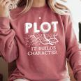 Plot It Builds Character Book Reading Teacher Comfort Colors Sweatshirt Crimson Plot It Builds Character Book Reading Teacher Comfort Colors Sweatshirt Crimson