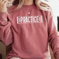 Practice Repeat Music Teacher Band Director Comfort Colors Sweatshirt Crimson