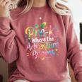 Pre-K Where The Adventure Begins Preschool Teachers Students Comfort Colors Sweatshirt Crimson Pre-K Where The Adventure Begins Preschool Teachers Students Comfort Colors Sweatshirt Crimson