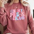 In My Pre K Era Groovy Back To School First Day Teacher Kids Comfort Colors Sweatshirt Crimson In My Pre K Era Groovy Back To School First Day Teacher Kids Comfort Colors Sweatshirt Crimson