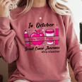 Pre-k Teacher In October We Wear Pink Breast Cancer Comfort Colors Sweatshirt Crimson