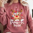 Pre-k Teacher Squad Reindeer Teacher Christmas Comfort Colors Sweatshirt Crimson Pre-k Teacher Squad Reindeer Teacher Christmas Comfort Colors Sweatshirt Crimson