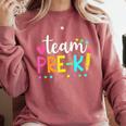 Pre-k Team Pencil Teacher Student Back To School Girls Comfort Colors Sweatshirt Crimson Pre-k Team Pencil Teacher Student Back To School Girls Comfort Colors Sweatshirt Crimson