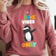 Pre-K Vibes Only Penguin Teachers Kids Back To School Comfort Colors Sweatshirt Crimson