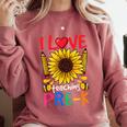 Pre School Teacher Pre-K Teacher Comfort Colors Sweatshirt Crimson Pre School Teacher Pre-K Teacher Comfort Colors Sweatshirt Crimson