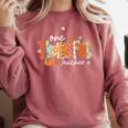 Preppy One Thankful Teacher Coquette Thanksgiving Teacher Comfort Colors Sweatshirt Crimson Preppy One Thankful Teacher Coquette Thanksgiving Teacher Comfort Colors Sweatshirt Crimson