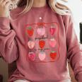 Preschool Is My Jam Strawberry Teacher First Day Of School Comfort Colors Sweatshirt Crimson