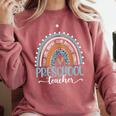 Preschool Teacher Leopard Boho Rainbow Back To School Comfort Colors Sweatshirt Crimson Preschool Teacher Leopard Boho Rainbow Back To School Comfort Colors Sweatshirt Crimson