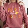 Progress Over Perfection Teacher Pencil Back-To-School Comfort Colors Sweatshirt Crimson Progress Over Perfection Teacher Pencil Back-To-School Comfort Colors Sweatshirt Crimson