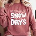 Proud Supporter Of Snow Days Teacher Christmas Men Women Comfort Colors Sweatshirt Crimson