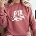 PTA Squad Parent Teacher Association Back To School Teacher Comfort Colors Sweatshirt Crimson PTA Squad Parent Teacher Association Back To School Teacher Comfort Colors Sweatshirt Crimson