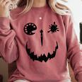 Pumpkin Artist Halloween Art Teacher Comfort Colors Sweatshirt Crimson
