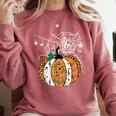 Pumpkin Music Teacher Halloween Fall Music Notes Autumn Comfort Colors Sweatshirt Crimson