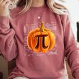 Pumpkin Pie Halloween Thanksgiving Math Teacher Pi Day Comfort Colors Sweatshirt Crimson