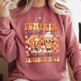 Pumpkin Spice Makes The Teacher Nice Teacher Graduation Comfort Colors Sweatshirt Crimson
