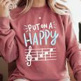 Put On A Happy Face Music Music Teacher Comfort Colors Sweatshirt Crimson Put On A Happy Face Music Music Teacher Comfort Colors Sweatshirt Crimson