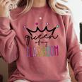 Queen Of My Classroom Colorful Teacher For Men Women Comfort Colors Sweatshirt Crimson Queen Of My Classroom Colorful Teacher For Men Women Comfort Colors Sweatshirt Crimson