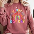 Rainbow Happy Dot Day Shirts Teacher Kids September 15th Comfort Colors Sweatshirt Crimson Rainbow Happy Dot Day Shirts Teacher Kids September 15th Comfort Colors Sweatshirt Crimson