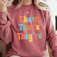 There Their They'Re English Class Grammar Joke Teacher Comfort Colors Sweatshirt Crimson There Their They'Re English Class Grammar Joke Teacher Comfort Colors Sweatshirt Crimson