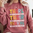 There Their They’Re Grammar Joke For English Teacher Student Comfort Colors Sweatshirt Crimson There Their They’Re Grammar Joke For English Teacher Student Comfort Colors Sweatshirt Crimson
