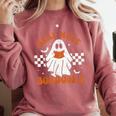 Read More Books Cute Ghost Reading Book Teacher Halloween Comfort Colors Sweatshirt Crimson