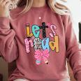 Lets Read Reading Teacher Back To School Literacy Pencil Bow Comfort Colors Sweatshirt Crimson Lets Read Reading Teacher Back To School Literacy Pencil Bow Comfort Colors Sweatshirt Crimson