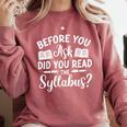Did You Read The Syllabus Shirt Teacher Men Women Comfort Colors Sweatshirt Crimson Did You Read The Syllabus Shirt Teacher Men Women Comfort Colors Sweatshirt Crimson