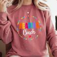 Reading Coach Teacher Interventionist Specialist Literacy Comfort Colors Sweatshirt Crimson