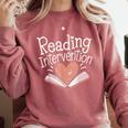 Reading Intervention Teacher Comfort Colors Sweatshirt Crimson Reading Intervention Teacher Comfort Colors Sweatshirt Crimson