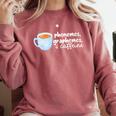 Reading Interventionist Specialist Teacher Phonemes Graphemes And Caffeine Reading Intervention -Adults Classic Fit Short Sleeve Comfort Colors Sweatshirt Crimson