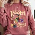 There's Room On My Broom For You Too Teacher Halloween Comfort Colors Sweatshirt Crimson