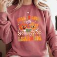 Retro Fall In Love With Learning Autumn Pumpkin Teachers Comfort Colors Sweatshirt Crimson