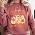 Retro Are You Fall O Ween Directions Ghost Teacher Spooky Comfort Colors Sweatshirt Crimson